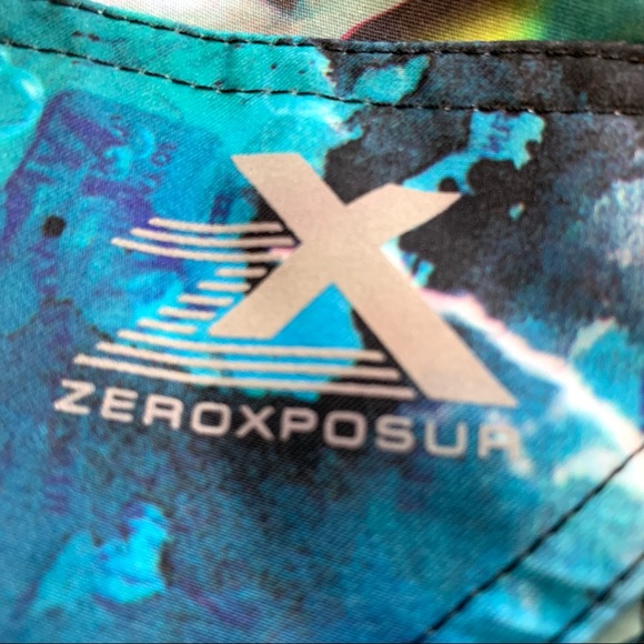 Zero Exposure Shark Graphics Elastic Waistband, Mesh Brief, Board Shorts. - Picture 7 of 11